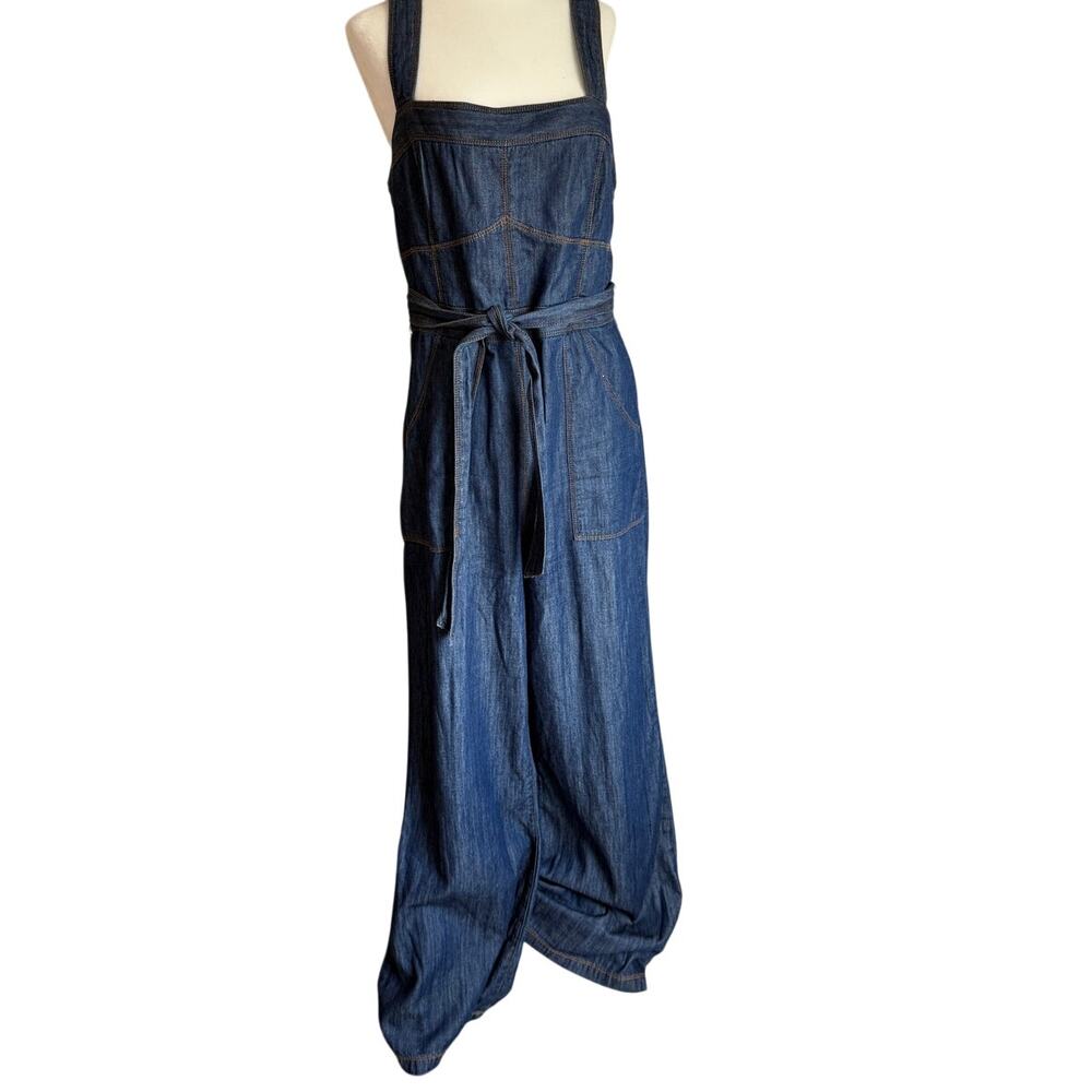 Ettitwa Anthropologie Waist Tied Flare Jumpsuit Women’s Size US 8